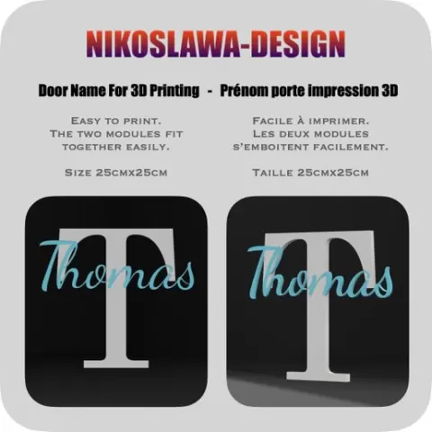FIRST NAME THOMAS FOR BEDROOM DOOR
