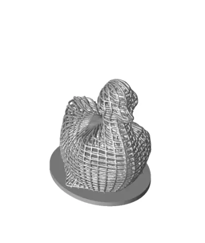 wire frame duck