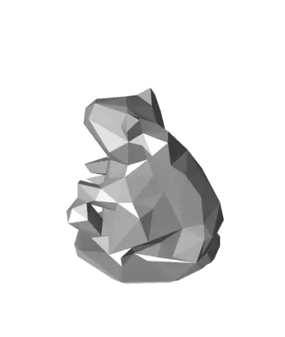 low poly squirrel