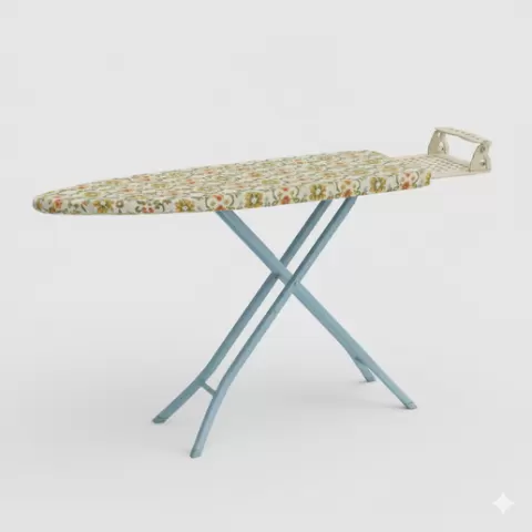 Ironing board folded, retro, vintage, character, classic, nostalgic, oldschool, iconic, cartoon, figure, collectible