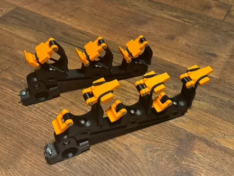 Tripple Fishing Rod/Paddle Holder for Hobie H-Rail