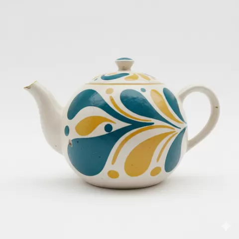 Teapot ceramic, retro, vintage, character, classic, nostalgic, oldschool, iconic, cartoon, figure, collectible