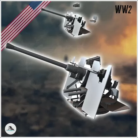Bofors 40 mm L60 AA anti-air canon (1) - miniatures warhamme - Hartolia Miniatures