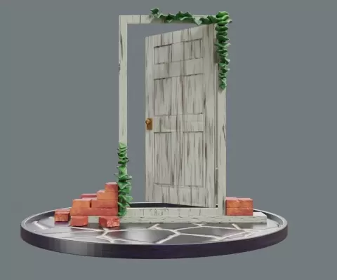 Suzume Portal Door Diorama Miniature Fan Art - Toti Skywalker