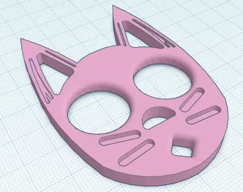 Self Defense Cat Keychain - ro3s Malka