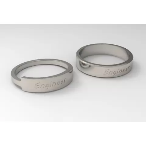 Engineer Couple Ring Platinum