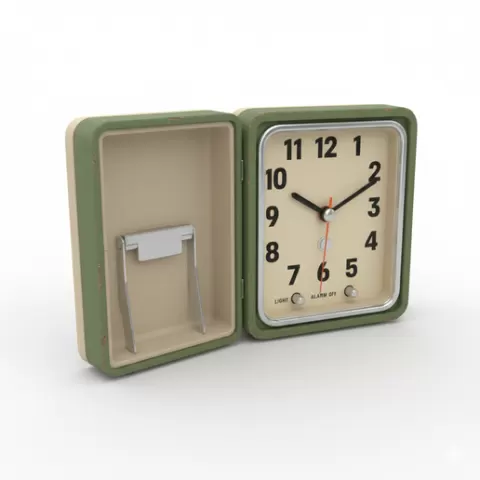 Travel alarm clock foldable, retro, vintage, character, classic, nostalgic, oldschool, iconic, cartoon, figure, collectible