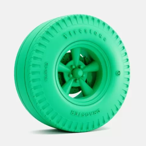 1/24 Scale, 15x10 Pacer Supreme Wheel, Firestone Dragster Cheater Tire, and Brake Set
