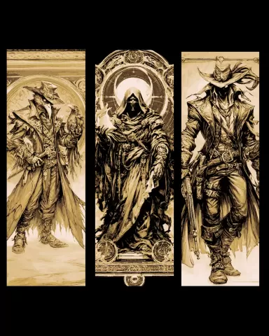 The demon hunters of the wild west - The Tarot gang - set of bookmarks