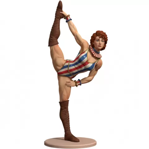 Circus performer stretching, retro, vintage, character, classic, nostalgic, oldschool, iconic, cartoon, figure, collectible