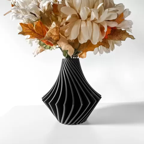 The Vamio Vase, Modern and Unique Home Decor for Dried and Preserved Flower Arrangement | STL Fil