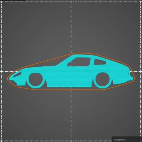Datsun 280ZX Nissan Fairlady Z S130 key silhouette