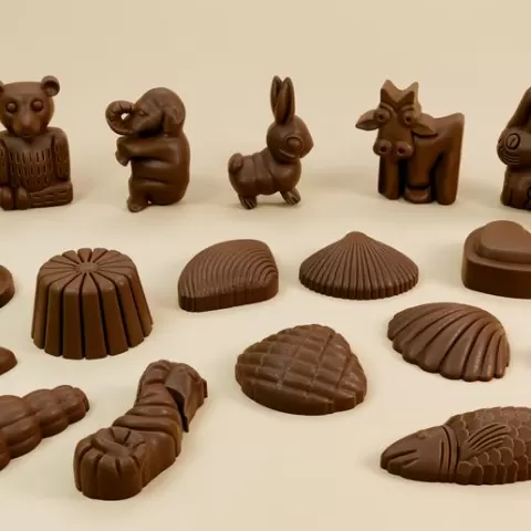 Cute animal chocolates