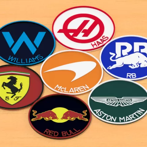 Formula 1 teams coaster set