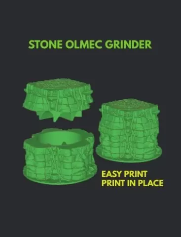 GRINDER STONE GRINDER STONE OLMEC 66X96X96 MM EASY PRINT PRINT IN PLACE.FDM SLA.GRINDER GRANDE