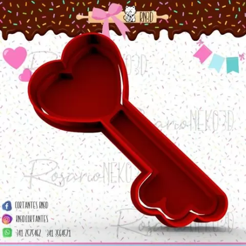 Llave de tu corazón - key to your heart cookie cutter - cortante para galletitas - key to your heart cookie cutter