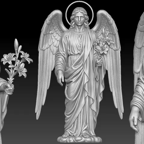 Archangel Gabriel Statue 3D print model