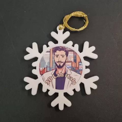 Snowflake-Shaped Photo Frame