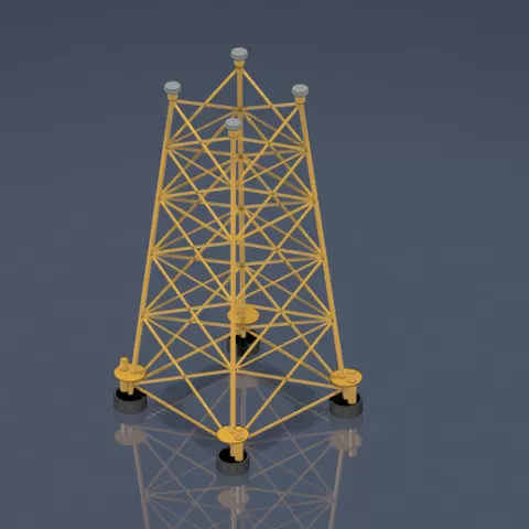 Jacket oil rig North Sea