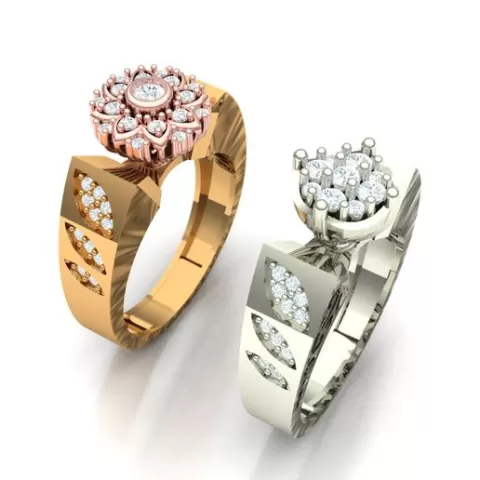 Womens Two piece solitaire ring