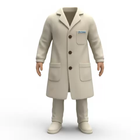 Scientist lab coat toy, retro, vintage, toy, toys, classic, oldschool, nostalgic, nostalgia, childhood, collectible, figure