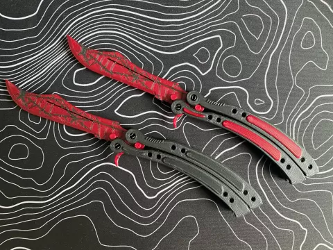 Crimson Web Butterfly Knife Counter-Strike