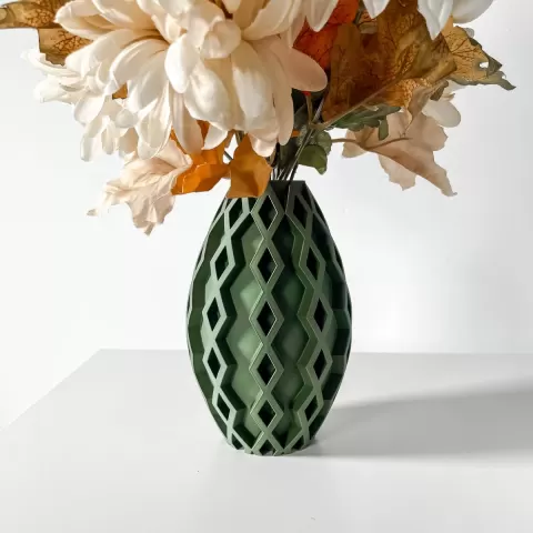 The Sumi Vase, Modern and Unique Home Decor for Dried and Preserved Flower Arrangement | STL File