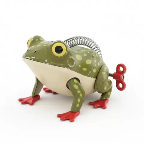 Wind-up hopping frog toy, retro, vintage, toy, toys, classic, oldschool, nostalgic, nostalgia, childhood, collectible, figure