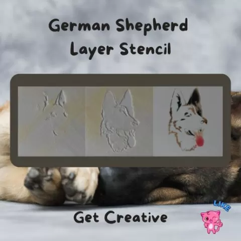 German Shepherd Layer Stencil