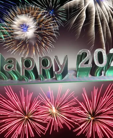 Happy 2024 desk logo