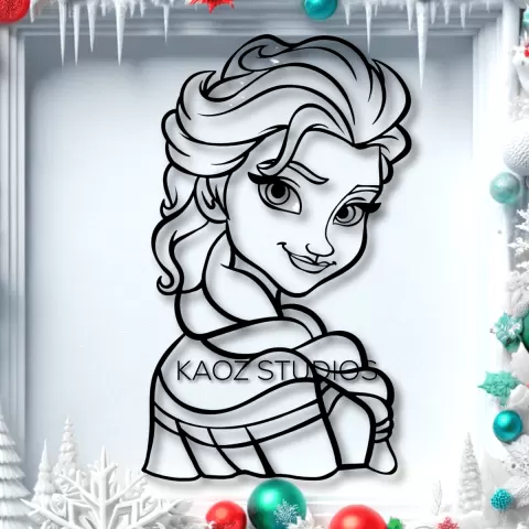 elsa frozen wall art disney wall decor disney movie fan art decoration