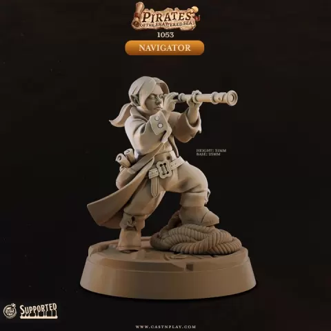Pirate Navigator (Pre-Supported) | Cast n Play | Pirates of the Shattered Sea by Cast n Play