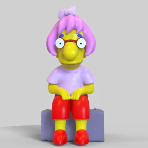 THE SIMPSONS - MILHOUSE WITH A WIG (BART ON THE ROAD EPISODE)-PARTS AND COMPLETE