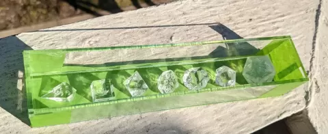 Reusable acrylic mold box for dice