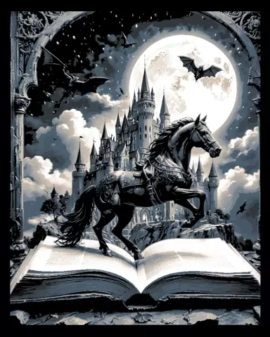 The world that jumps from the pages - Art panel #1 of designs from the books