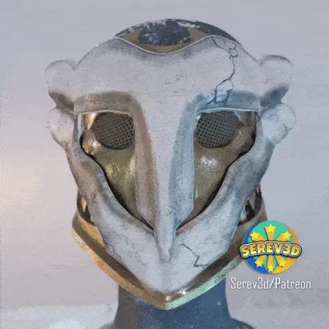 Arcane Ekko Mask & Bat-Sword - Wearable LoL Cosplay Set - No Supports 3D Print STL/3MF