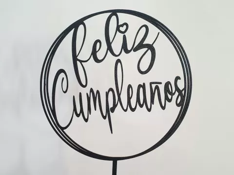 Cake Topper Feliz Cumpleaños