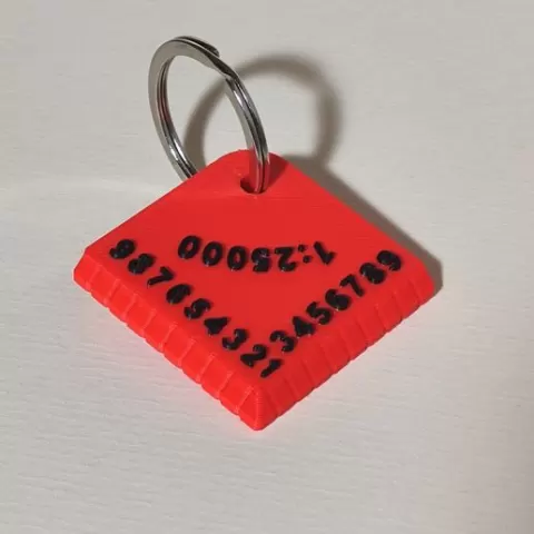 Scout orienteering map roamer (romer) keychain