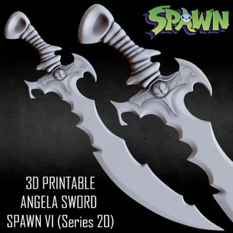 3D PRINTABLE ANGELA SWORD SPAWN 5 INCHES