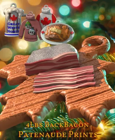 4 lbs Bacon Christmas Tree Ornament