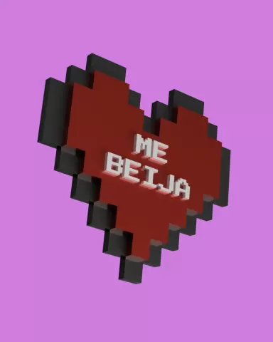 Heart pixelated - Me beija
