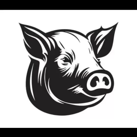 logo ganado porcino cerdo cochino - nano Agustin.