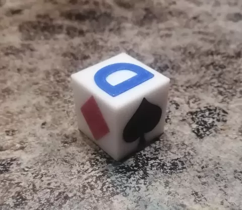 euchre dealer cube.