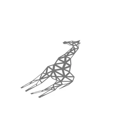2D GIRAFFE LOW POLY
