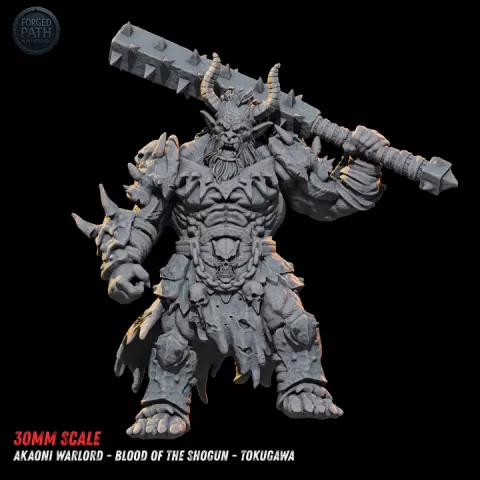 Akaoni Warlord – Undead Oni Brute | Blood of the Shogun – Tokugawa by Forged Path Miniatures