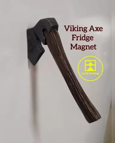 Viking Axe Fridge Magnet