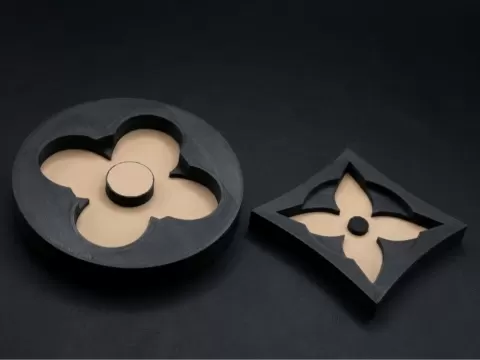 Little LV coaster for 100ml perfume bottles