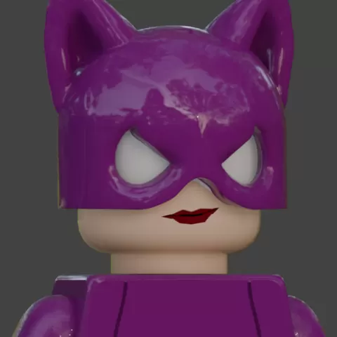 LEGO Catwoman Mask from LEGO Batman: The Videogame compatible with real LEGO