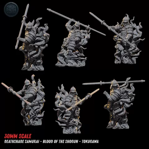 Deathshade Samurai – Undead Spirit Japanese Samurai Polearm Infantry | Blood of the Shogun Tokugawa by Forged Path Miniatures