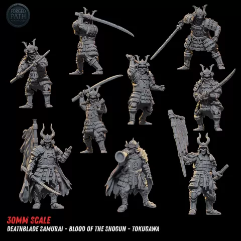 Deathblade Samurai - Undead Japanese Samurai Sword Unit | Blood of the Shogun - Tokugawa by Forged Path Miniatures